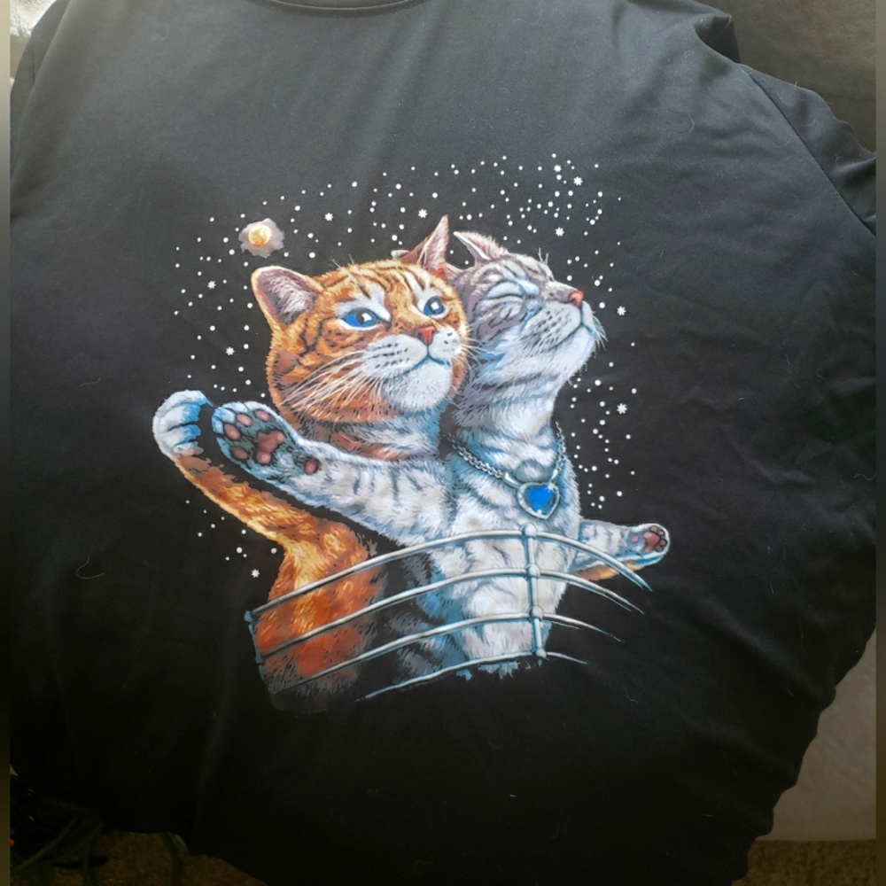 SHEIN Cat Titanic TShirt 👉FIRM ON PRICE👈 - Picture 1 of 2